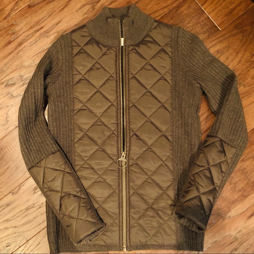 Barbour Sporting Zip Knit Green
